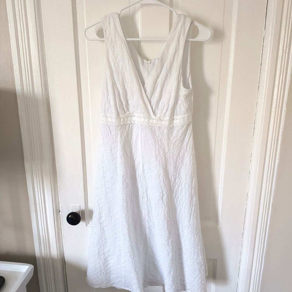 Rabbit Rabbit Rabbit Dress 10 White Floral Lace Cottagecore Boho Vacation Beach